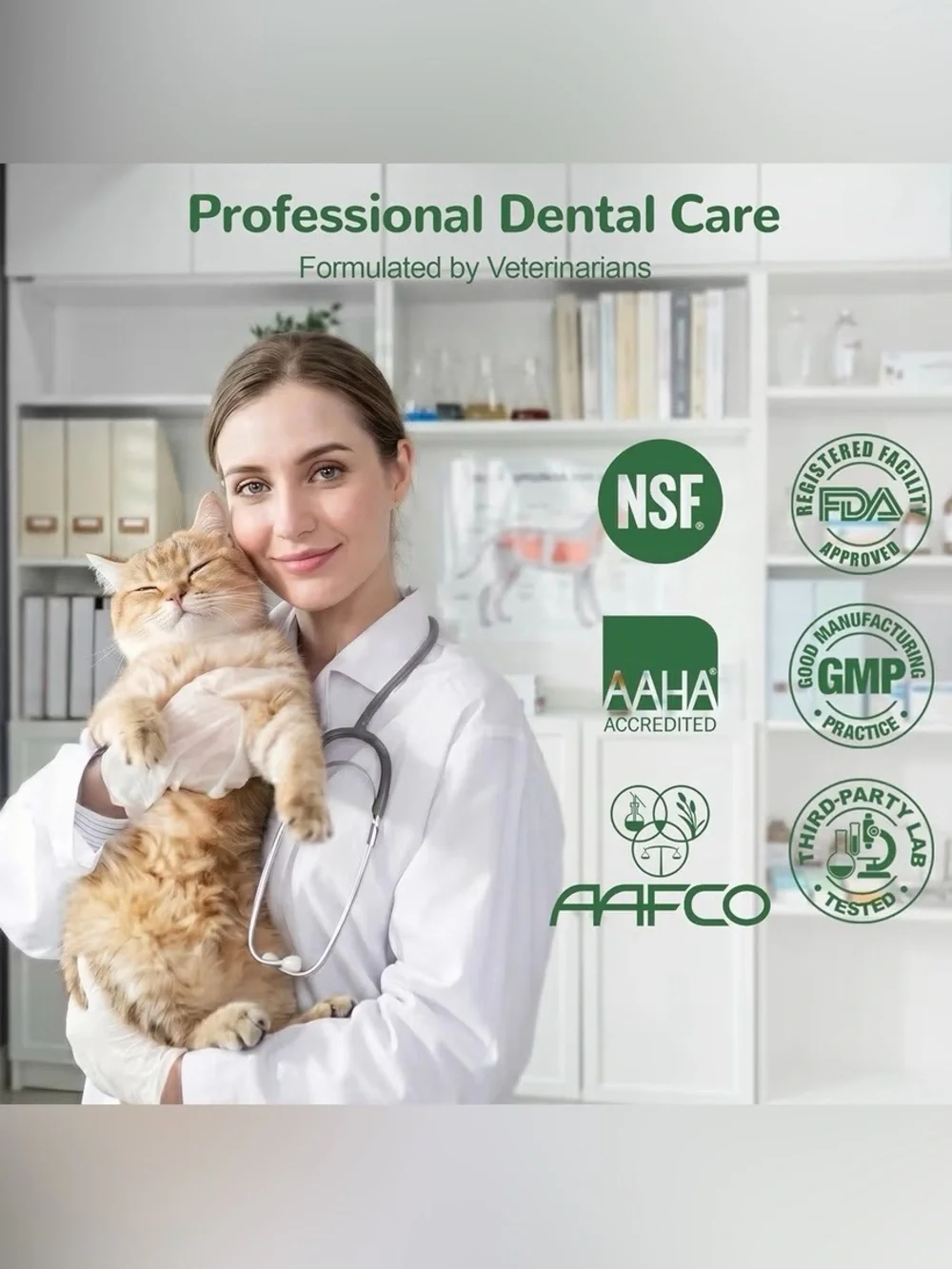 Vetrimatrix Cat Dental Powder Fresh Breath Chicken Flavor 2.82 oz (80g)